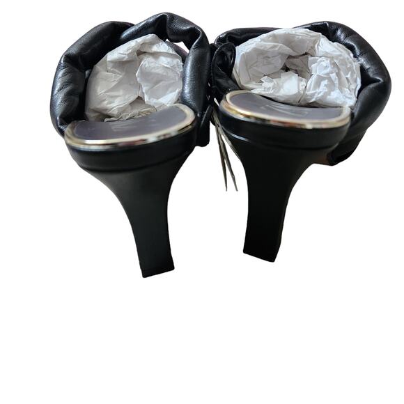 Zara leather woven square toe black sandals size 6 - Picture 6 of 7